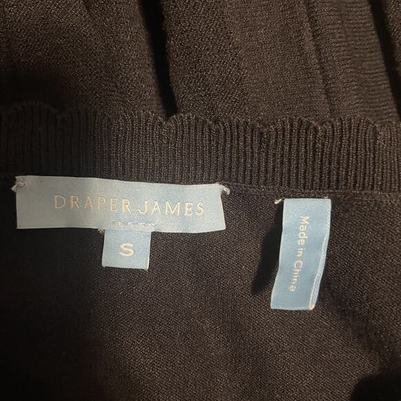 Draper James Dress Womens Small Black Pleated Knit Long Sleeve Fit Flare Classic - Picture 3 of 8